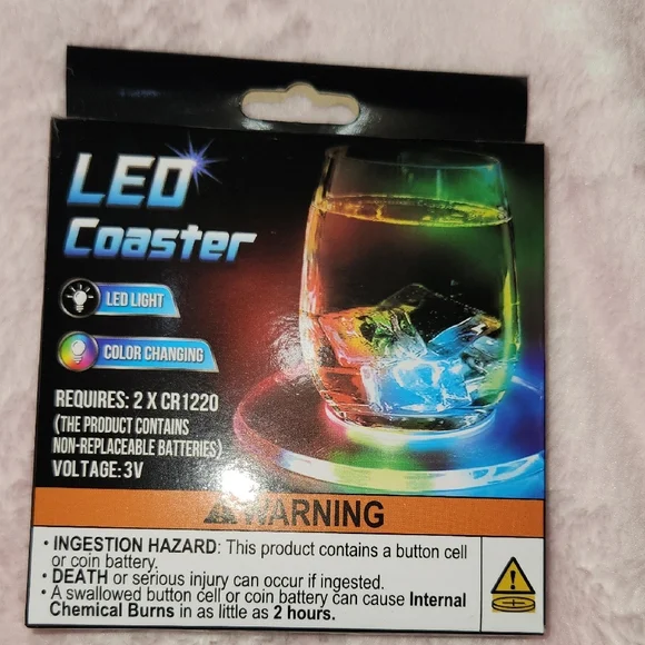LED NIB Coaster with Color-Changing Lights - Picture 4 of 5